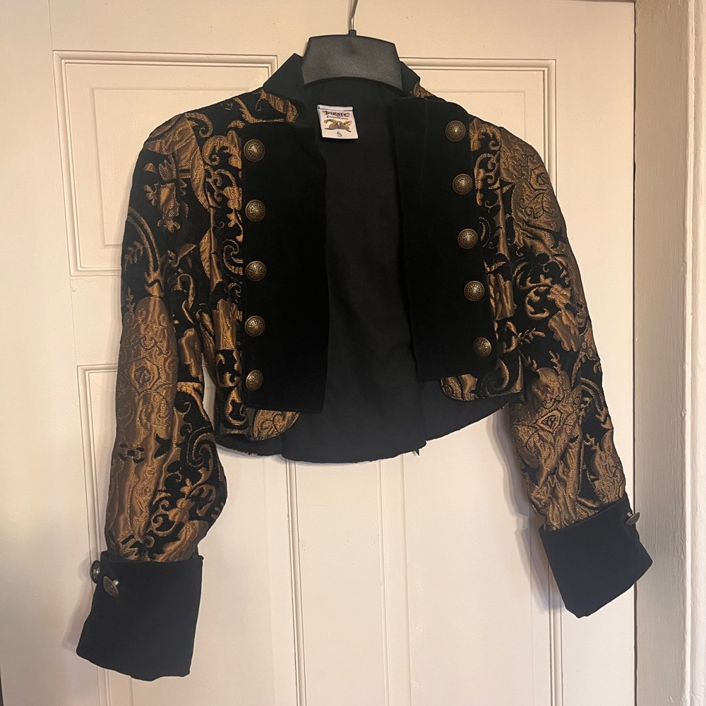 Black and Gold Women's Pirate Costume Jacket